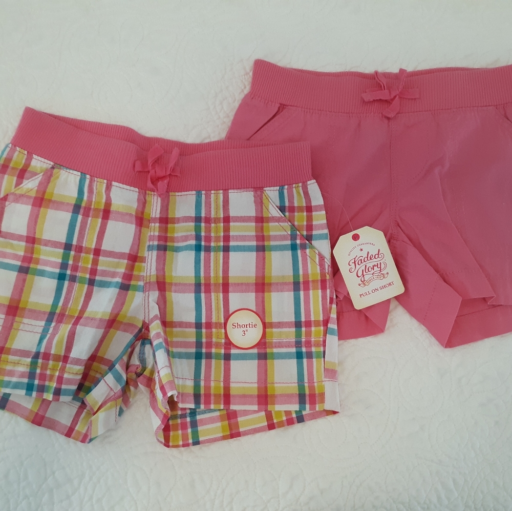 2 pair of little girls shorts